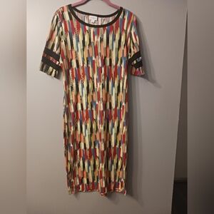 Final $8 Lularoe "Multi Color Sheath Dress" Sz. M Milticolor.